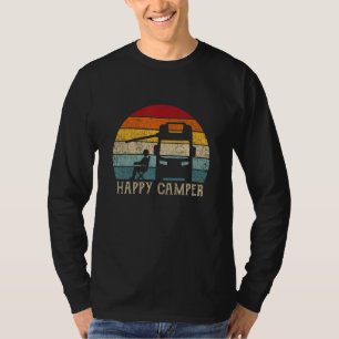 Happy Camper Rv Camping Männer Frauen Retro Sun 70 T-Shirt