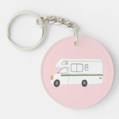 HAPPY CAMPER RV Motorhome Camper CUSTOM Schlüsselanhänger (Vorderseite)