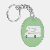 HAPPY CAMPER RV Motorhome Camper CUSTOM Schlüsselanhänger (Vorderseite links)