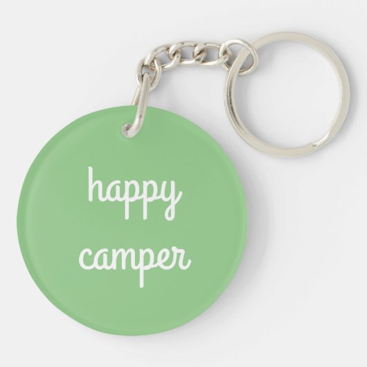 HAPPY CAMPER RV Motorhome Camper CUSTOM Schlüsselanhänger (Rückseite)