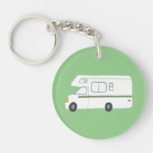 HAPPY CAMPER RV Motorhome Camper CUSTOM Schlüsselanhänger (Vorderseite)