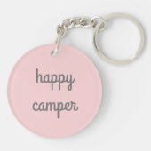 HAPPY CAMPER RV Trailer Camping CUSTOM Schlüsselanhänger (Rückseite)