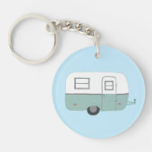 HAPPY CAMPER RV Trailer Camping CUSTOM Schlüsselanhänger (Vorderseite)