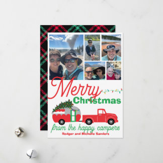 Happy Camper RV Travel Trailer Weihnachten Fotos