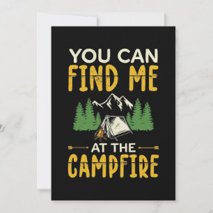 Happy Camper Sie finden mich auf dem Campfire Save The Date