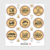 Happy Camper Smore Tester Aufkleber (Blatt)