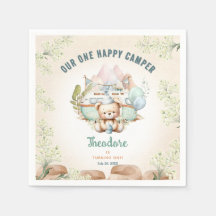 Happy Camper Sommer 1. Geburtstag Boy Paper