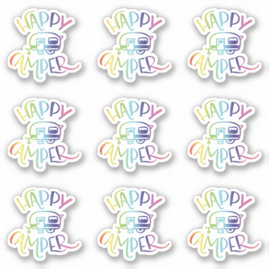 Happy Camper Sticker Pack (Vorderseite)