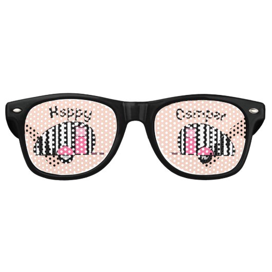 Happy Camper Striped Camper Sonnenbrille (Vorderseite)