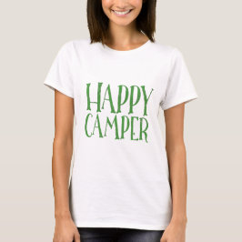 Happy Camper T - Shirt in Büffelrot kariert