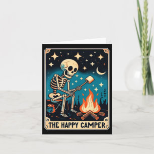 Happy Camper Tarot Card Skeletter Camper Funny Cam Karte