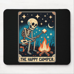 Happy Camper Tarot Card Skeletter Camper Funny Cam Mousepad