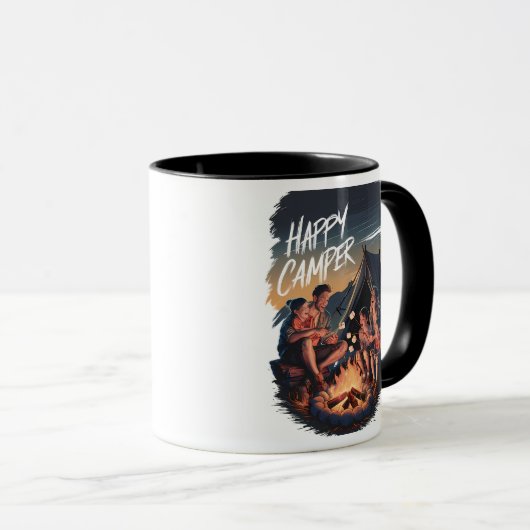 Happy Camper Tasse (VorderseiteRechts)