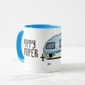 Happy Camper Tasse Camping Geschenkidee für Reisen (Vorderseite Links)