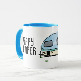 Happy Camper Tasse Camping Geschenkidee für Reisen