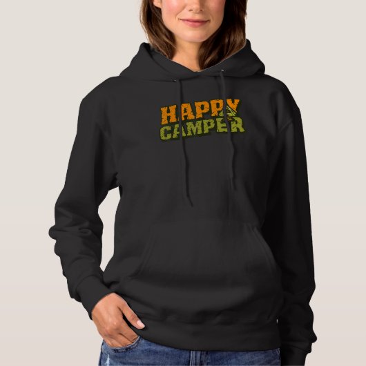 Happy Camper Tent Cooles Camping Hoodie (Vorderseite)