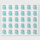 Happy Camper Trailer Camping Geschenkpapier (Flach)