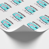 Happy Camper Trailer Camping Geschenkpapier (Ecke)