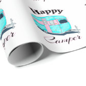 Happy Camper Trailer Camping Geschenkpapier (Rolleneckpunkt)