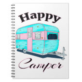Happy Camper Trailer Camping Notizblock (Vorderseite)