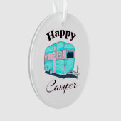 Happy Camper Trailer Camping Ornament (Vorderseite)