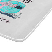 Happy Camper Trailer Camping Schneidebrett (Ecke)