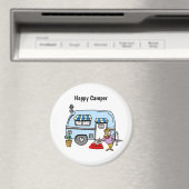 Happy Camper Trailer Magnet (In Situ (Geschirrspüler))