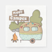 Happy Camper Trailer Paper Napkin Serviette (Vorderseite)