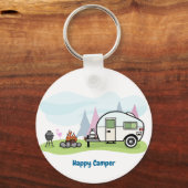 Happy Camper Trailer Schlüsselanhänger (Vorderseite)