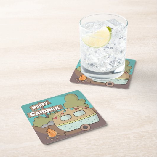 Happy Camper Trailer Untersetzer (Vor Ort)