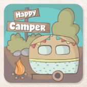 Happy Camper Trailer Untersetzer (Vorderseite)