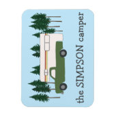 HAPPY CAMPER Truck Camping RVing Motorhome Bäume Magnet (Vertikal)