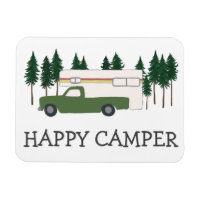 HAPPY CAMPER Truck Camping RVing Motorhome Bäume