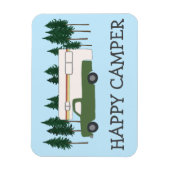 HAPPY CAMPER Truck Camping RVing Motorhome Bäume Magnet (Vertikal)