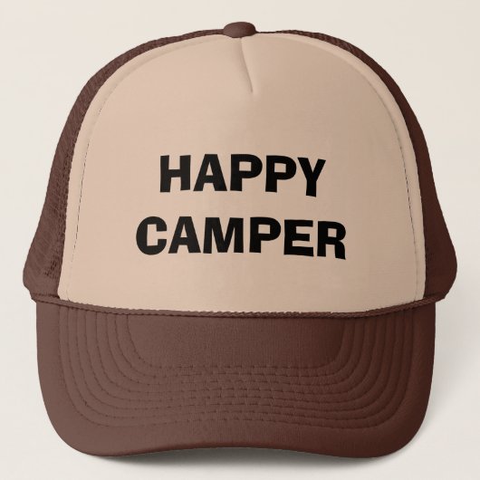 HAPPY CAMPER trucker hat for camping and RVing Truckerkappe (Vorderseite)