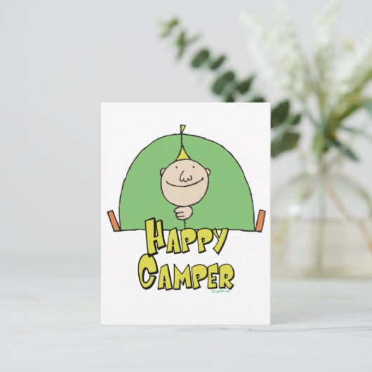 Happy Camper Typ Postkarte (Stehend Vorderseite)