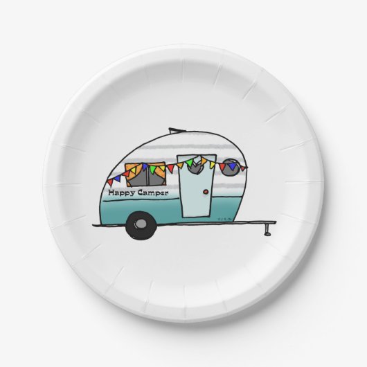 Happy Camper van Pappteller (Vorderseite)
