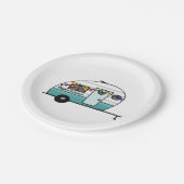 Happy Camper van Pappteller (Schrägansicht)