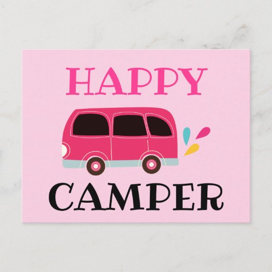 Happy Camper Van Postkarte (Vorderseite)