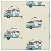 Happy Camper van Stoff (Nahaufnahme)