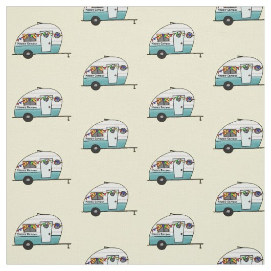 Happy Camper van Stoff (Muster)