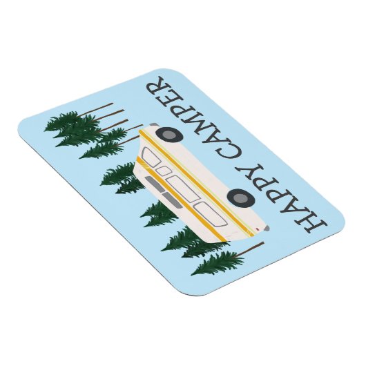 HAPPY CAMPER Vanlife RVing Motorhome Bäume Magnet (Rechte Seite)