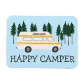 HAPPY CAMPER Vanlife RVing Motorhome Bäume Magnet (Horizontal)