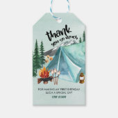 Happy Camper Vielen Dank Camping Tent Geschenktast Geschenkanhänger (Vorderseite)