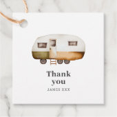 Happy Camper Vielen Dank Geschenkanhänger (Vorderseite)