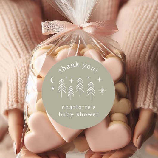 Happy Camper Vielen Dank Runder Aufkleber