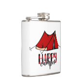 Happy Camper Vinyl Wrapped Flask Flachmann (Rechts)
