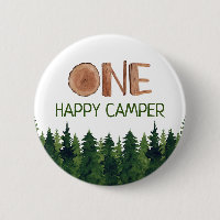 Happy Camper Wasserfarbe Holz Rustikal