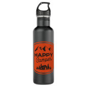 Happy Camper Wasserflasche Edelstahlflasche (Vorderseite)
