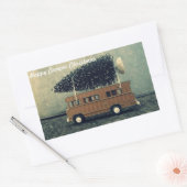 Happy Camper Weihnachten Rechteckiger Aufkleber (Umschlag)